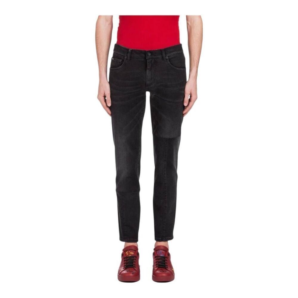 Dolce & Gabbana Black Angel‎ Embroidery Skinny Denim Jeans